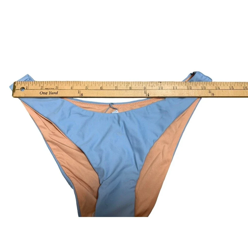 New! J. Crew Bikini Bottom Women’s Small Curved Waist Cheeky Blue Mist BC125